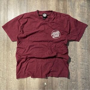 Santa Cruz Skateboarding Men's M Maroon T-Shirt